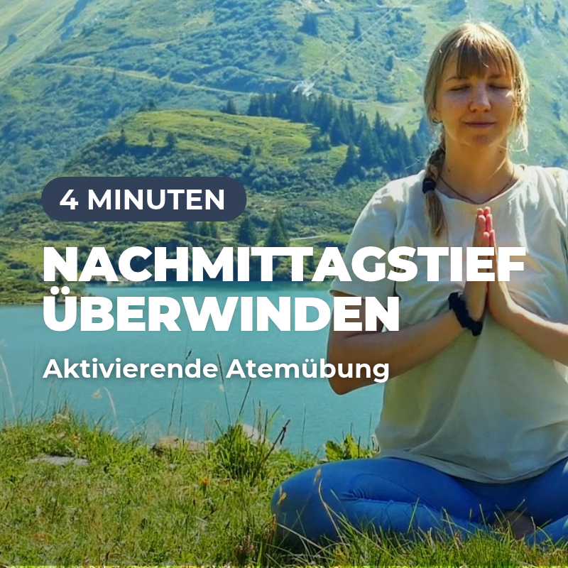 Video-Einheit von Office Relief: 4 Minuten Nachmittagstief überwinden, aktivierende Atemübung am Bergsee