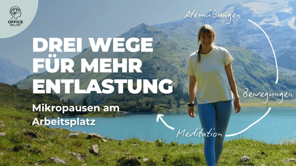 Tamara von Office Relief an einem Bergsee in den Schweizer Bergen