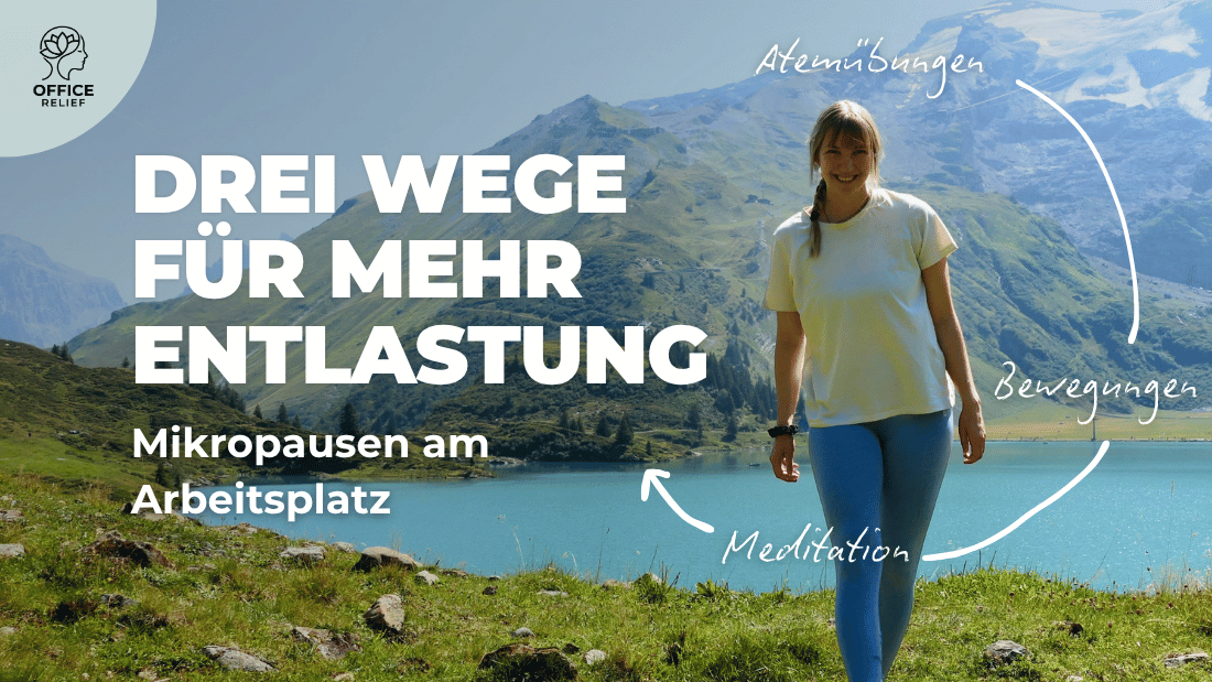 Tamara von Office Relief an einem Bergsee in den Schweizer Bergen